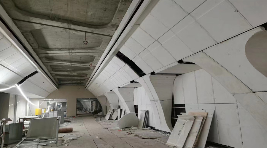 廣州南站地下空間過道GRG墻面項目 廣州南站地下空間過道GRG墻面項目