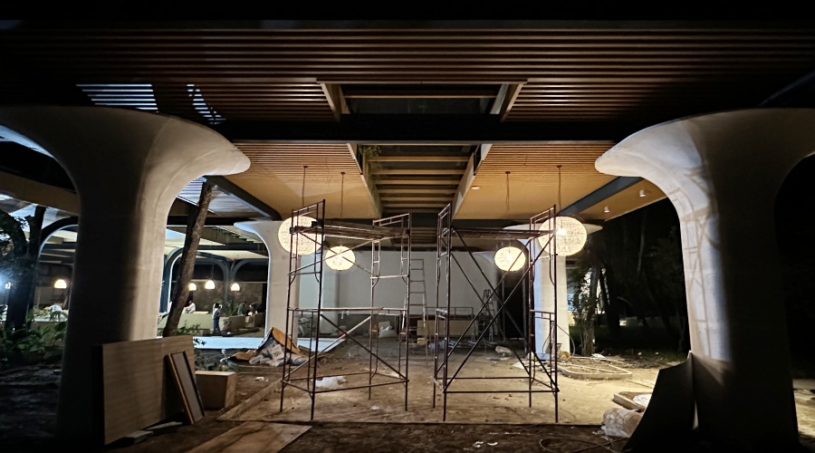 非洲馬賽馬拉酒店GRG柱子的工程案例 非洲馬賽馬拉酒店GRG柱子的工程案例