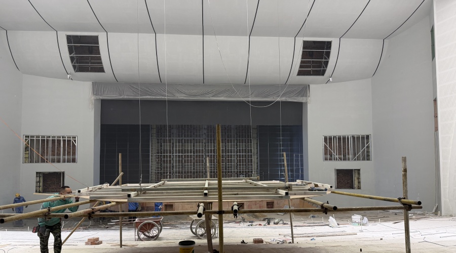 報告廳GRG吊頂墻面造型 報告廳GRG吊頂墻面造型