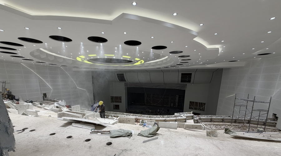 報告廳GRG吊頂墻面造型 報告廳GRG吊頂墻面造型