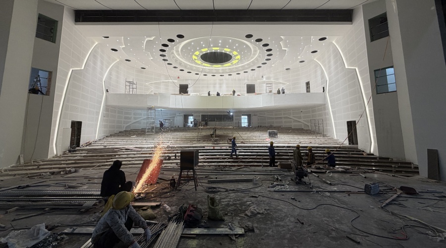 報告廳GRG吊頂墻面造型 報告廳GRG吊頂墻面造型